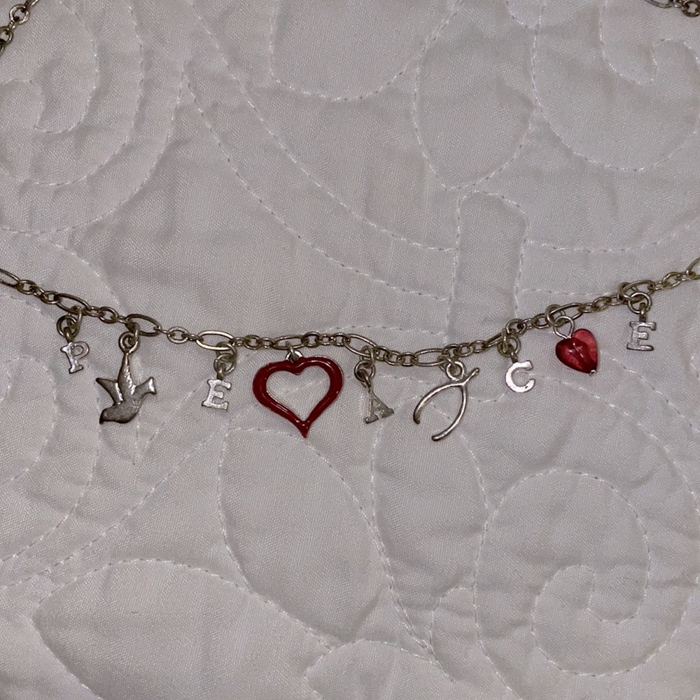Vintage “Peace” Charm Necklace